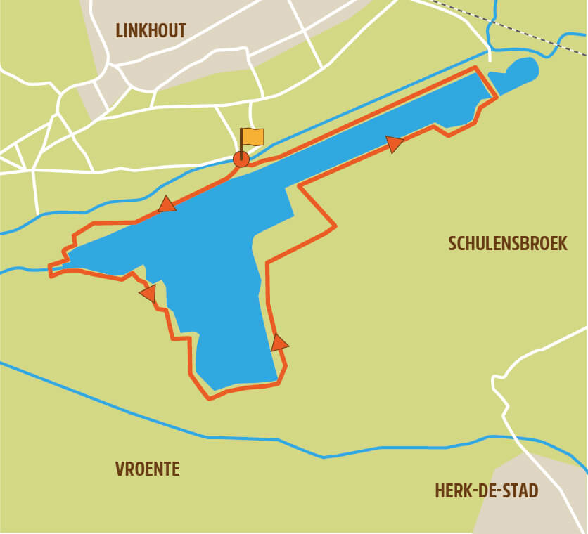Wandelroute Limburg Schulensmeer kaart