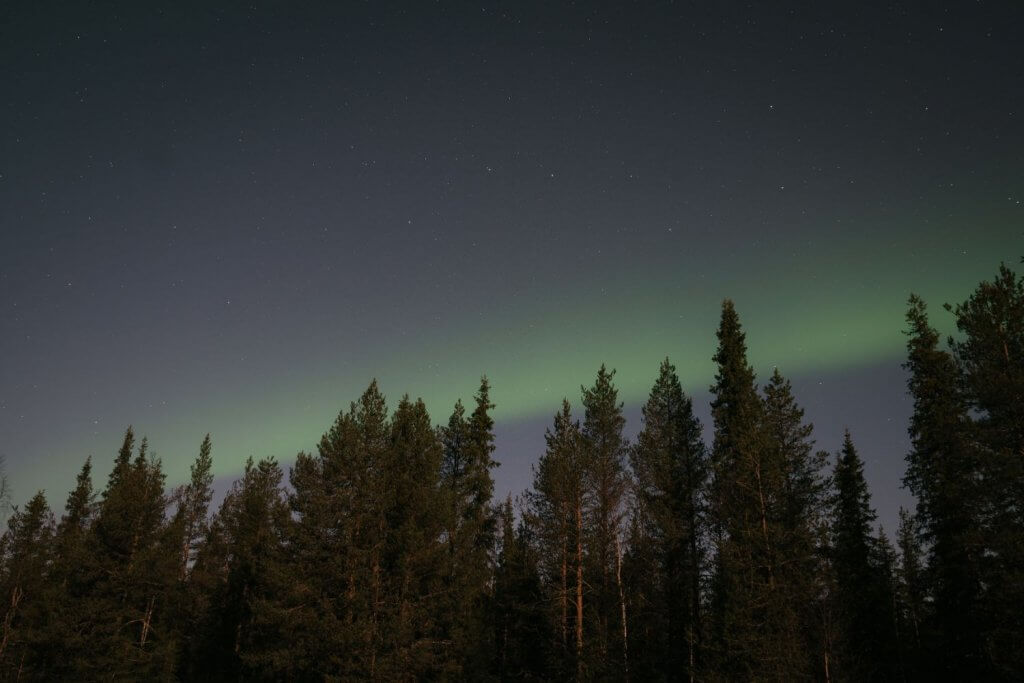Lapland in de herfst noorderlicht