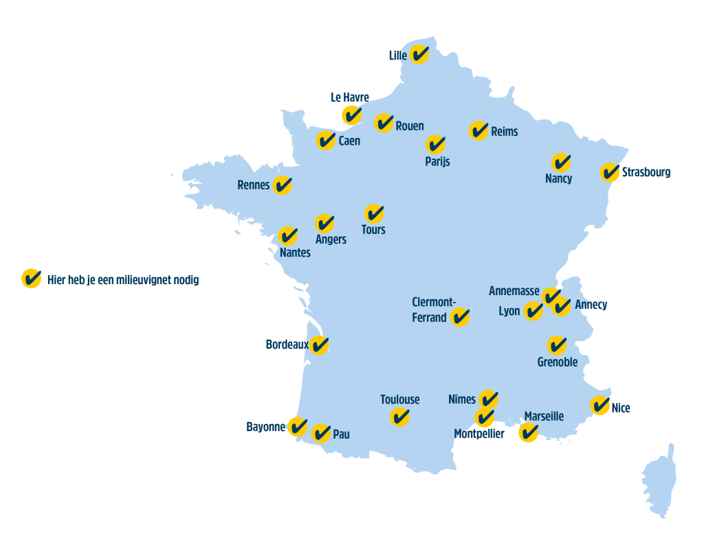 Lage-emissiezones Frankrijk LEZ