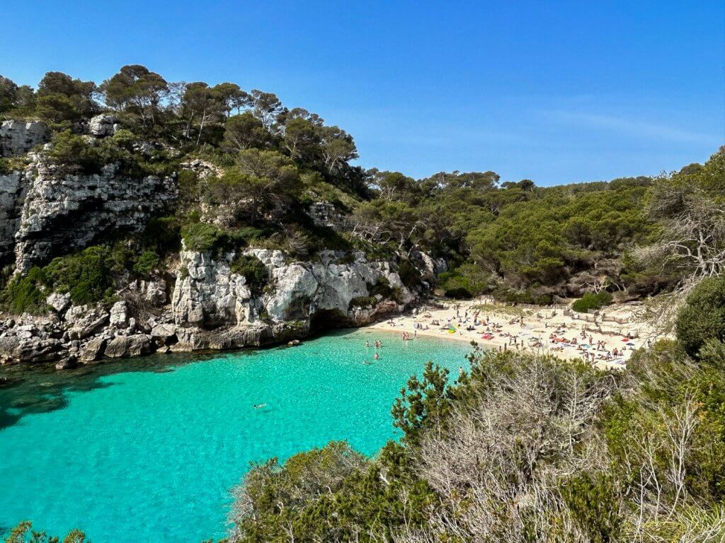 Menorca baai strand Cala Macarelleta